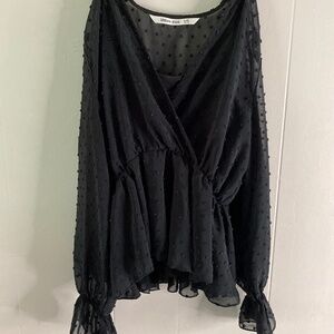 Urban Kids Dressy Mesh Long Sleeve With Built In Cami